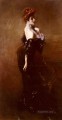イブニングドレスのマダムページの肖像ジャンルジョヴァンニ・ボルディーニ